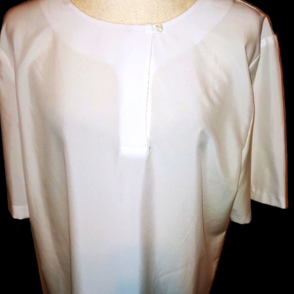 Vintage Graver Studio White Polyester Blouse 14/16 L